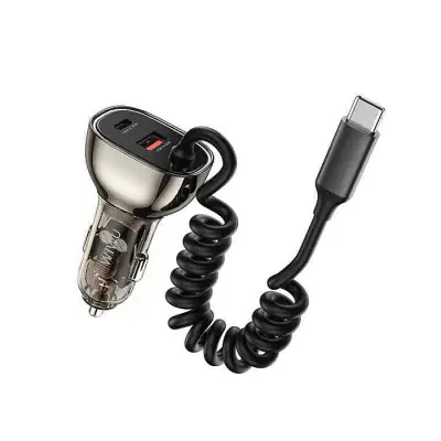 WIWU WI-QC016 90W PD+QC TRANSPARENT CAR CHARGER